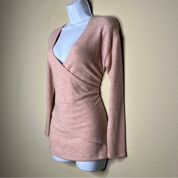 J CREW Pink Reversible V-Back Long-Sleeve Tunic - H9770 - Sz XXS - Picture 10 of 15